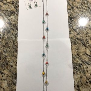 Lia Sophia necklace and earrings set NWT